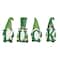 Glitzhome&#xAE; 24&#x22; Set of 4 Metal St. Patrick&#x27;s LUCK Gnome yard stake or Standing Decor or Wall Decor